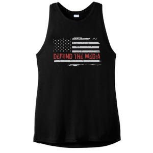 Defund The Media Defund Mainstream Media Ladies PosiCharge Tri-Blend Wicking Tank