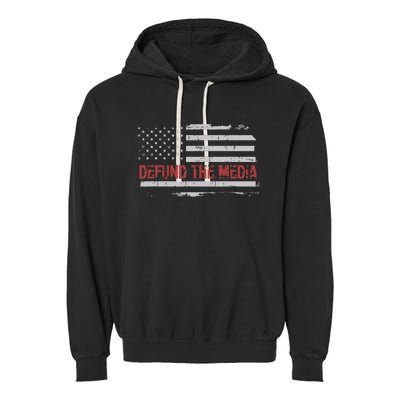 Defund The Media Defund Mainstream Media Garment-Dyed Fleece Hoodie