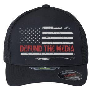 Defund The Media Defund Mainstream Media Flexfit Unipanel Trucker Cap