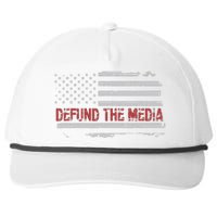 Defund The Media Defund Mainstream Media Snapback Five-Panel Rope Hat