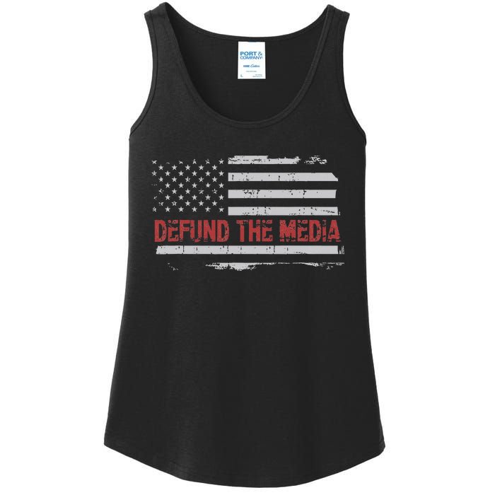 Defund The Media Defund Mainstream Media Ladies Essential Tank