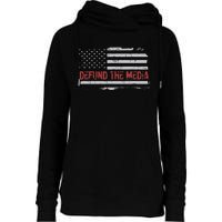 Defund The Media Defund Mainstream Media Womens Funnel Neck Pullover Hood