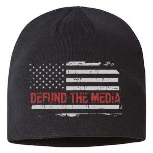 Defund The Media Defund Mainstream Media Sustainable Beanie