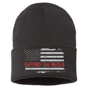 Defund The Media Defund Mainstream Media Sustainable Knit Beanie