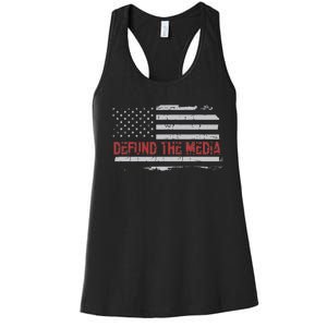 Defund The Media Defund Mainstream Media Women's Racerback Tank