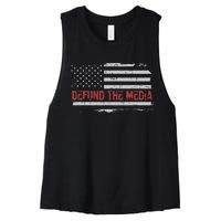 Defund The Media Defund Mainstream Media Women's Racerback Cropped Tank