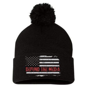 Defund The Media Defund Mainstream Media Pom Pom 12in Knit Beanie