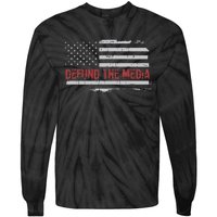 Defund The Media Defund Mainstream Media Tie-Dye Long Sleeve Shirt