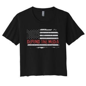 Defund The Media Defund Mainstream Media Women's Crop Top Tee