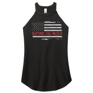 Defund The Media Defund Mainstream Media Women's Perfect Tri Rocker Tank