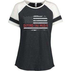 Defund The Media Defund Mainstream Media Enza Ladies Jersey Colorblock Tee