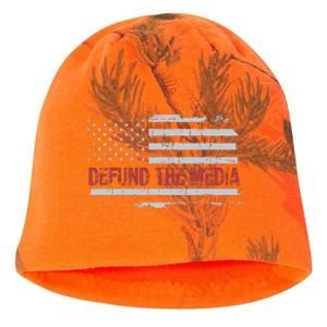 Defund The Media Defund Mainstream Media Kati - Camo Knit Beanie