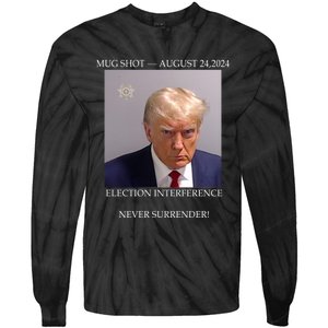 Donald Trump Mug Shot August 24 2024 Election Interference Tie-Dye Long Sleeve Shirt