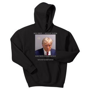 Donald Trump Mug Shot August 24 2024 Election Interference Kids Hoodie