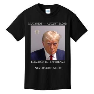 Donald Trump Mug Shot August 24 2024 Election Interference Kids T-Shirt