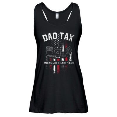 Dad Tax Making Sure Its Not P.O.I.S.O.N Distressed Usa Ladies Essential Flowy Tank