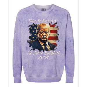 Donald Trump My President 2024 America Mug Shot Flag Funny Colorblast Crewneck Sweatshirt