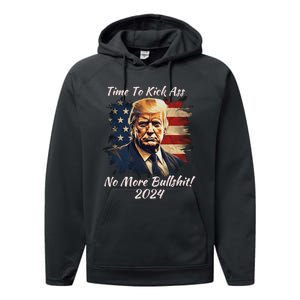 Donald Trump My President 2024 America Mug Shot Flag Funny Performance Fleece Hoodie