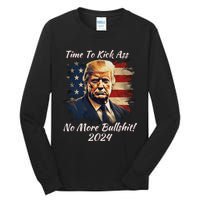 Donald Trump My President 2024 America Mug Shot Flag Funny Tall Long Sleeve T-Shirt