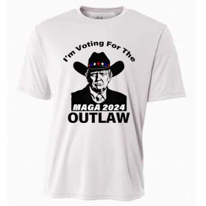 Donald Trump Maga IM Voting For The Outlaw 2024 President Cooling Performance Crew T-Shirt