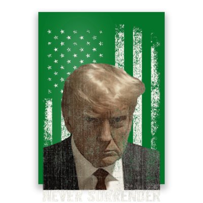 Donald Trump Mugshot Never Surrender Poster