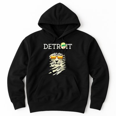 Distressed Tiger Mascot Cool Detroit Tiger Hoodie