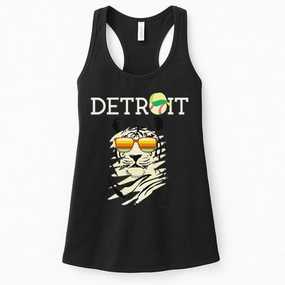 Distressed Tiger Mascot Cool Detroit Tiger Womens Tank Top