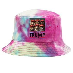 Donald Trump Make Cats Safe Again 2024 Tie-Dyed Bucket Hat