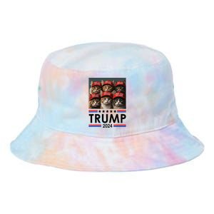 Donald Trump Make Cats Safe Again 2024 Tie Dye Newport Bucket Hat