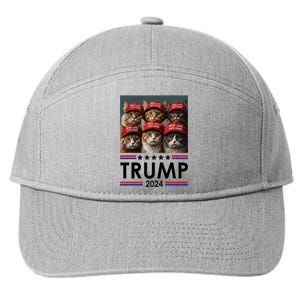 Donald Trump Make Cats Safe Again 2024 7-Panel Snapback Hat