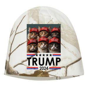 Donald Trump Make Cats Safe Again 2024 Kati - Camo Knit Beanie