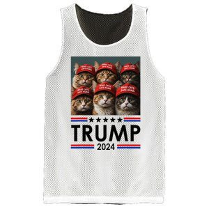 Donald Trump Make Cats Safe Again 2024 Mesh Reversible Basketball Jersey Tank