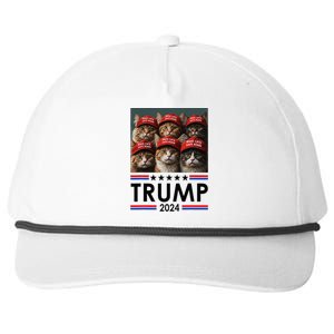 Donald Trump Make Cats Safe Again 2024 Snapback Five-Panel Rope Hat