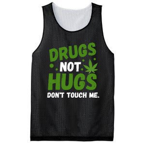 Dont Touch Me Dont Hug Me Weed Funny Mesh Reversible Basketball Jersey Tank