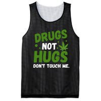 Dont Touch Me Dont Hug Me Weed Funny Mesh Reversible Basketball Jersey Tank