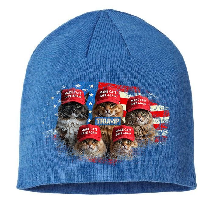 Donald Trump Make Cats Safe Again Red Hat 2024 Debate Sustainable Beanie