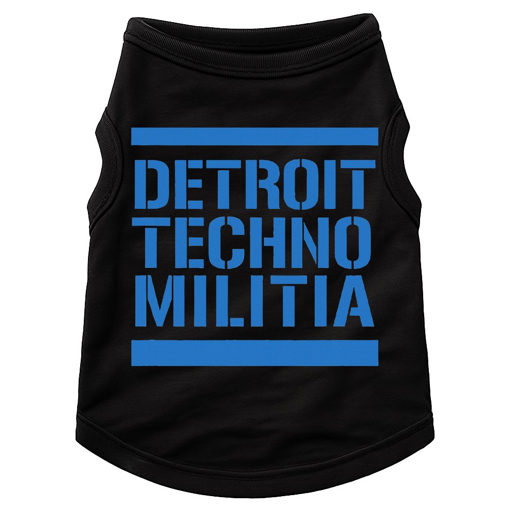 Detroit Techno Militia Blue Logo  Doggie Tank