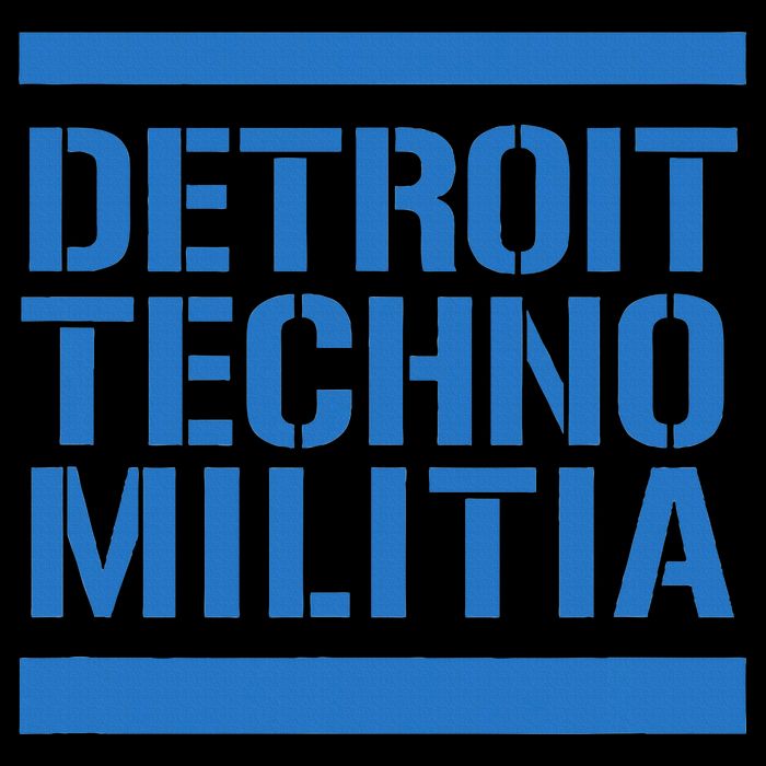 Detroit Techno Militia Blue Logo  Drawstring Bag