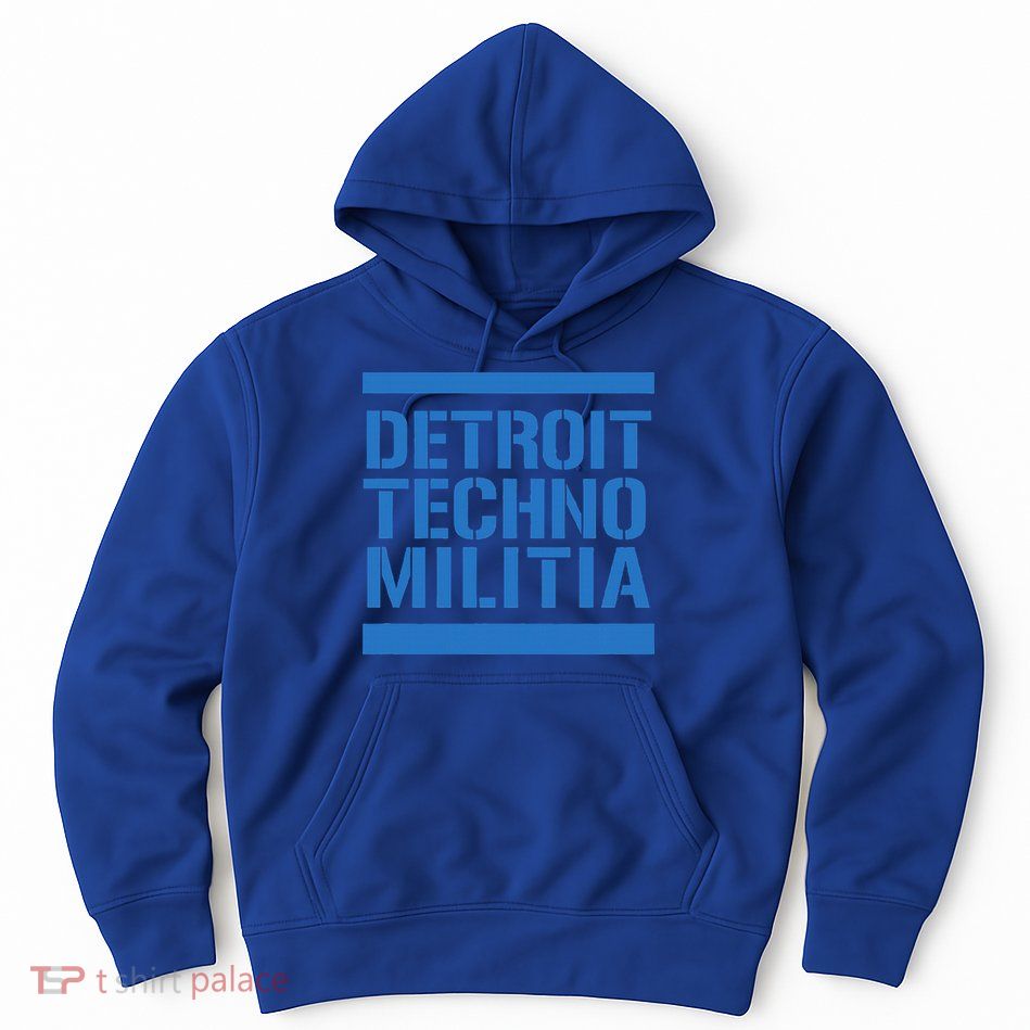 Detroit Techno Militia Blue Logo  Hoodie