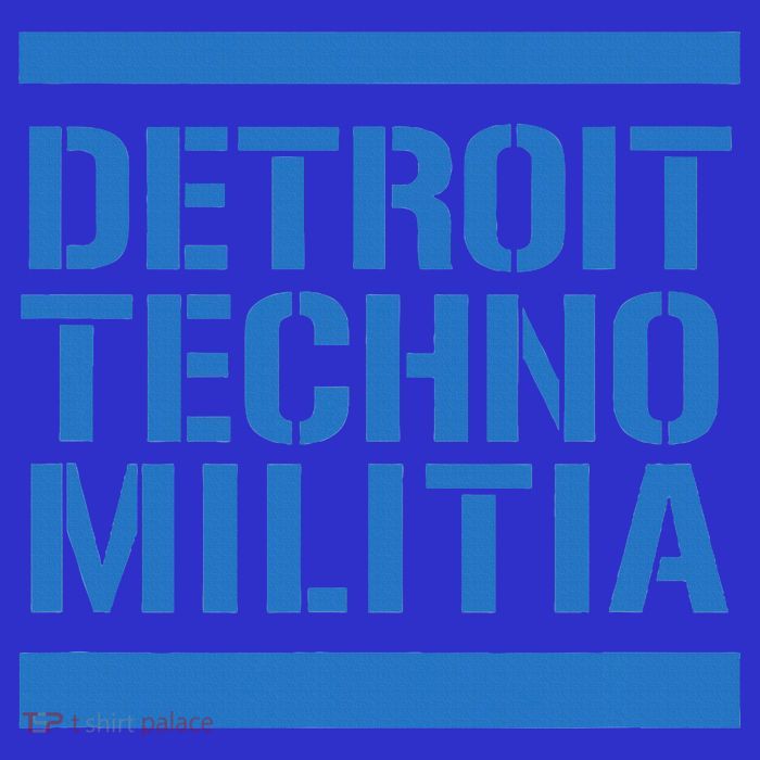 Detroit Techno Militia Blue Logo  Premium T-Shirt