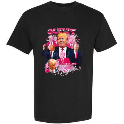 Donald Trump Mug Shot Guilty Of Stealing My Heart Garment-Dyed Heavyweight T-Shirt