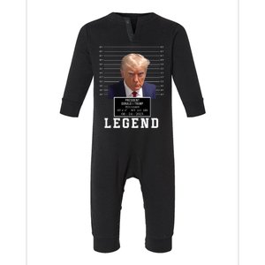 Donald Trump Mug Shot Trump Mugshot 2024 Donald Trump Legend Free Donald Trump Infant Fleece One Piece