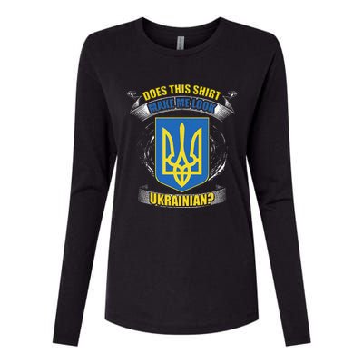 Does This Make Me Look Ukrainian Ukraine Flag Europe Womens Cotton Relaxed Long Sleeve T-Shirt