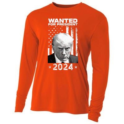 D.onald Trump Mug Shot Wanted For U.S. President 2024 Cooling Performance Long Sleeve Crew