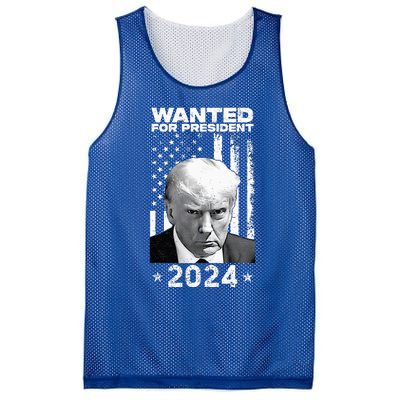 D.onald Trump Mug Shot Wanted For U.S. President 2024 Mesh Reversible Basketball Jersey Tank