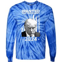 D.onald Trump Mug Shot Wanted For U.S. President 2024 Tie-Dye Long Sleeve Shirt