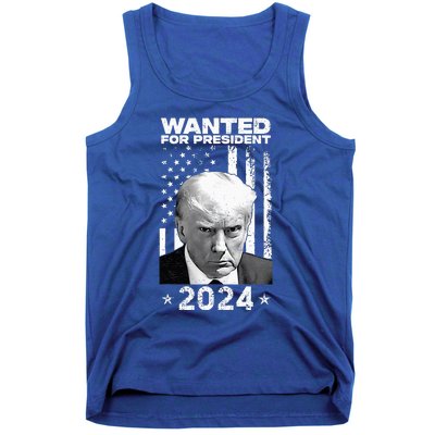 D.onald Trump Mug Shot Wanted For U.S. President 2024 Tank Top