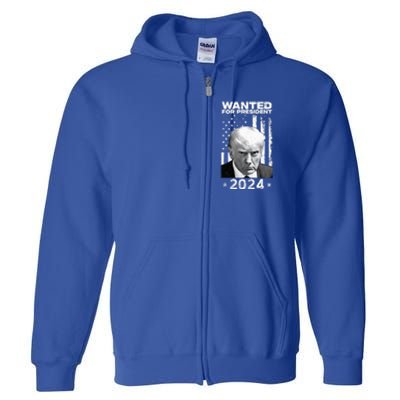 D.onald Trump Mug Shot Wanted For U.S. President 2024 Full Zip Hoodie