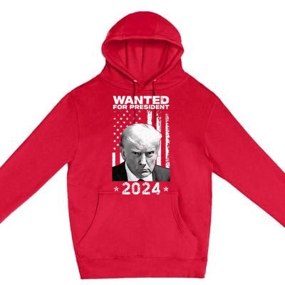 D.onald Trump Mug Shot Wanted For U.S. President 2024 Premium Pullover Hoodie