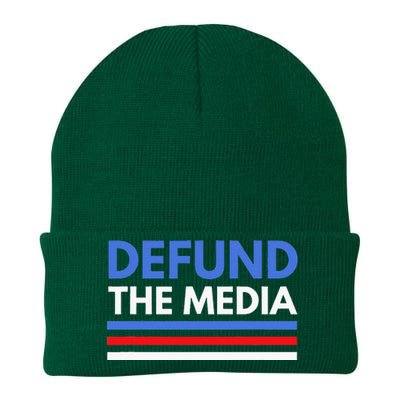 Defund The Media Funny Media Election Humor Knit Cap Winter Beanie